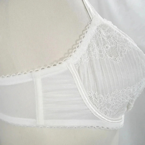 36C Paramour 115056 Amourette Unlined Lace UW Bra Ivory NWT - Picture 10 of 11